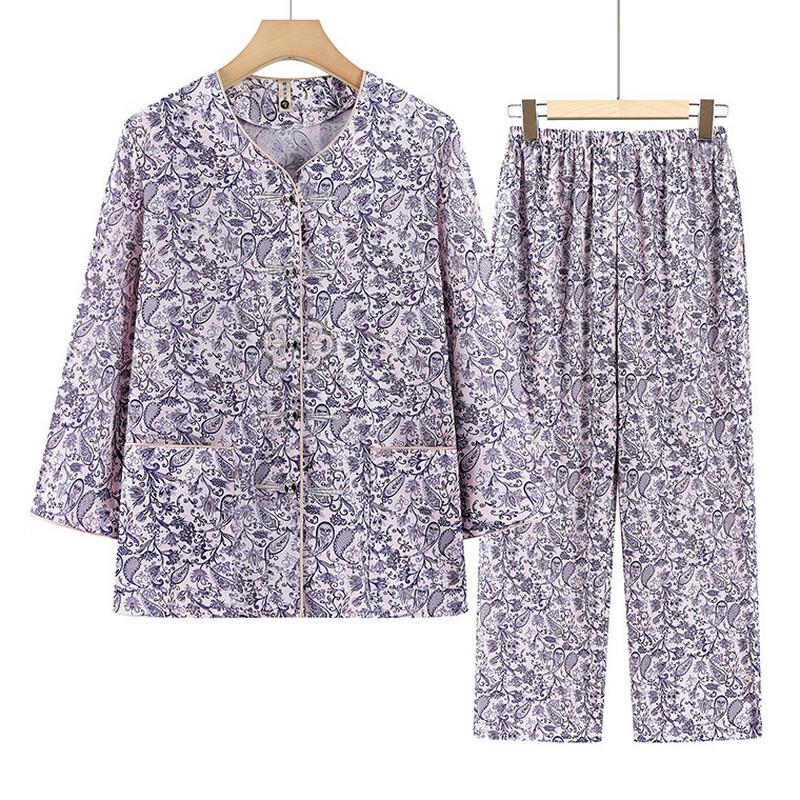 YUZHAOLIN Elderly Women's Summer Homewear Set