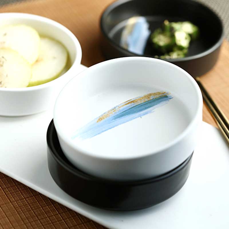Keramik Westliches Gericht Sojasauce Würzteller Haushalt Runder Teller Salat Tomatensauce Schüssel Kreative Essig Dippschalen