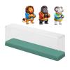Action Figure Storage Box Dustproof Stackable Transparent Cartoon Figure Doll Display Case Green