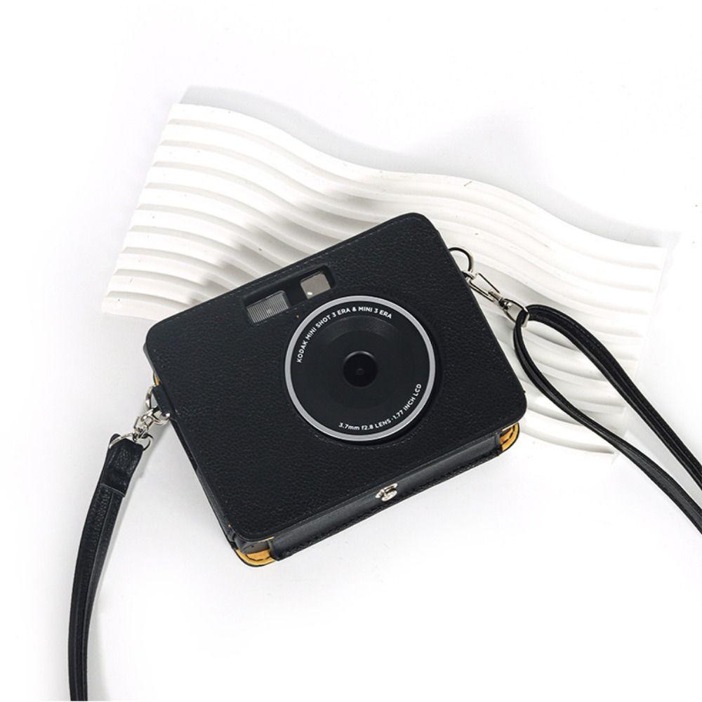Shockproof Instant Camera Case PU Leather Storage Bag for Kodak Mini Shot 3 ERA Travel