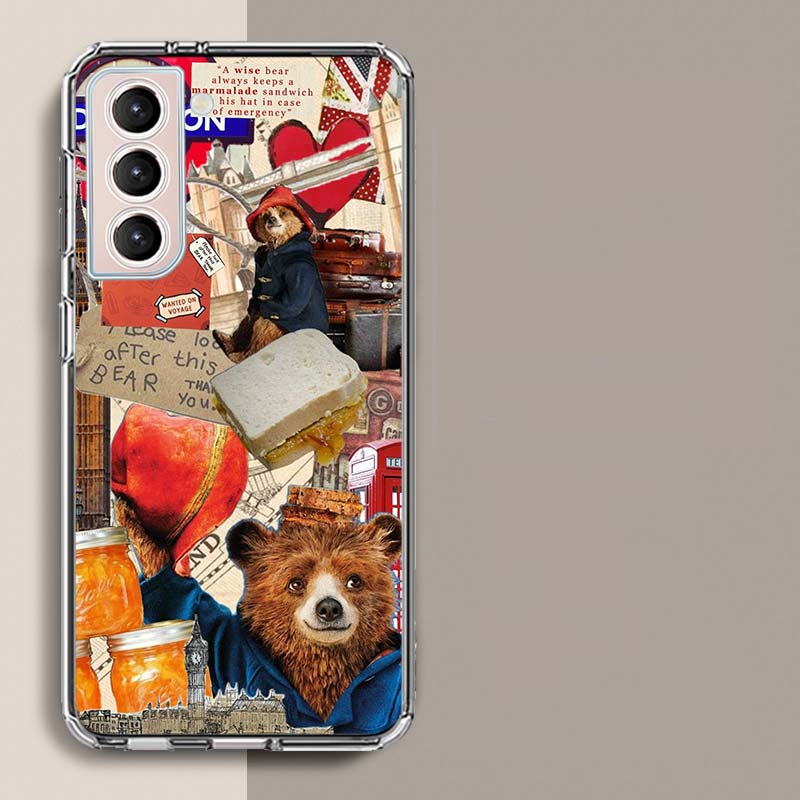 Cute P-Paddington Bear Phone Case For Samsung A16 A26 A36 A56 A17 A15 A25 A35 A55 A14 A24 A34 A54 A04S A05S Galaxy Note 20 10 9