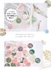 moin moin gold foil thank flower colorful floral round 92 2112sl115 stickers, flake, stamping, glitter, you, bouquet, design, circle, pieces,