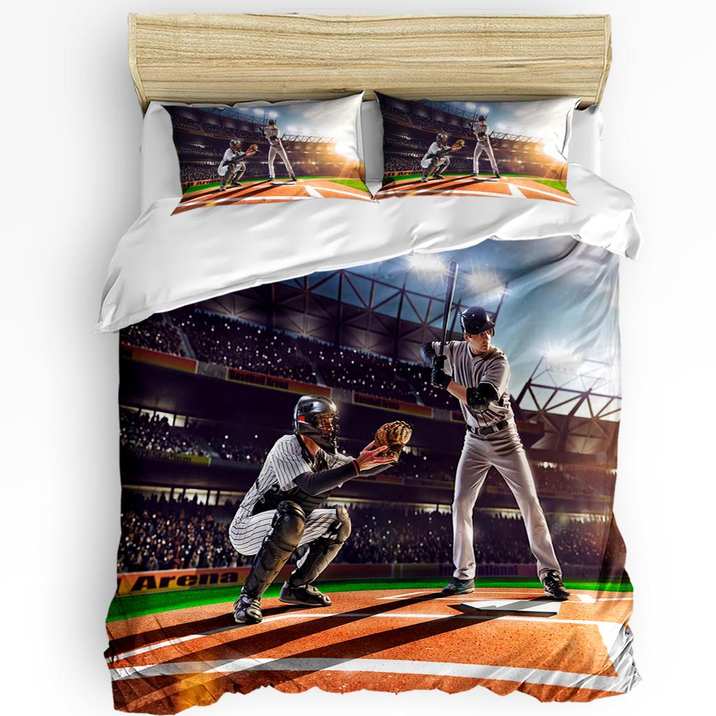 3pcs Bedding Set Ice Hockey Playing Field Home Textile Duvet Cover Pillow Case Boy Kid Teen Girl Bedding Covers Set