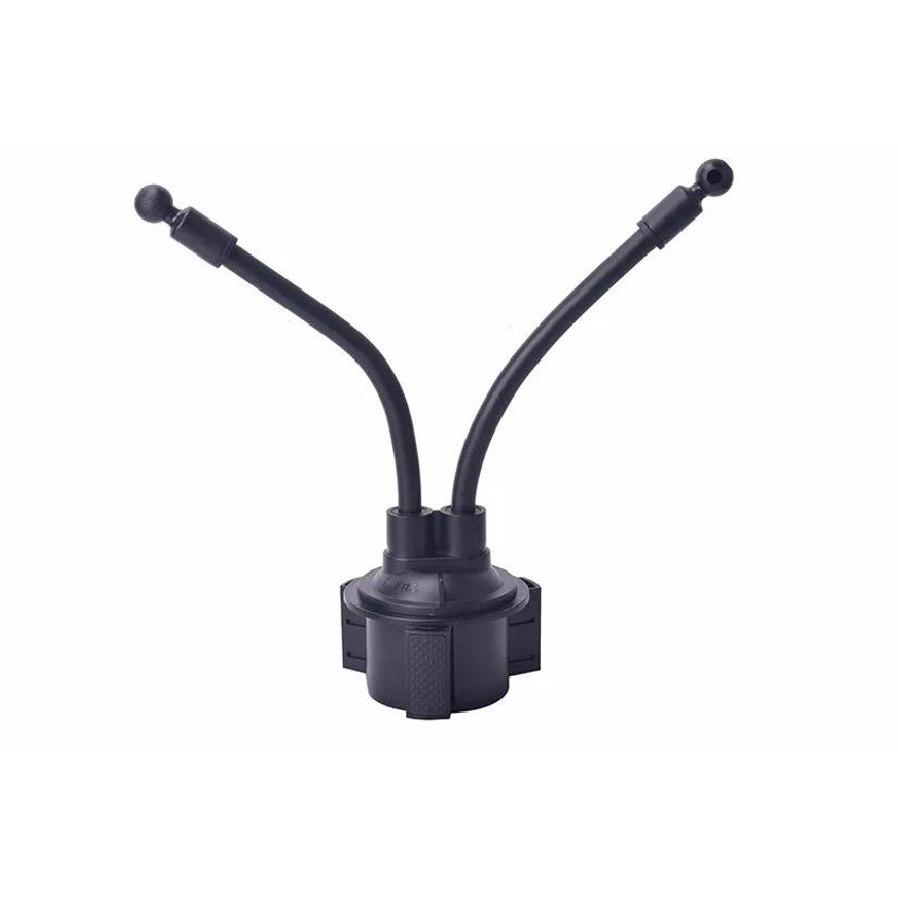 Dual Clamp Car Cup Phone Mount, Flexible Gooseneck 360°Rotatable Bracket Holds Two Smartphones, Universal Auto Cup Slot Stand