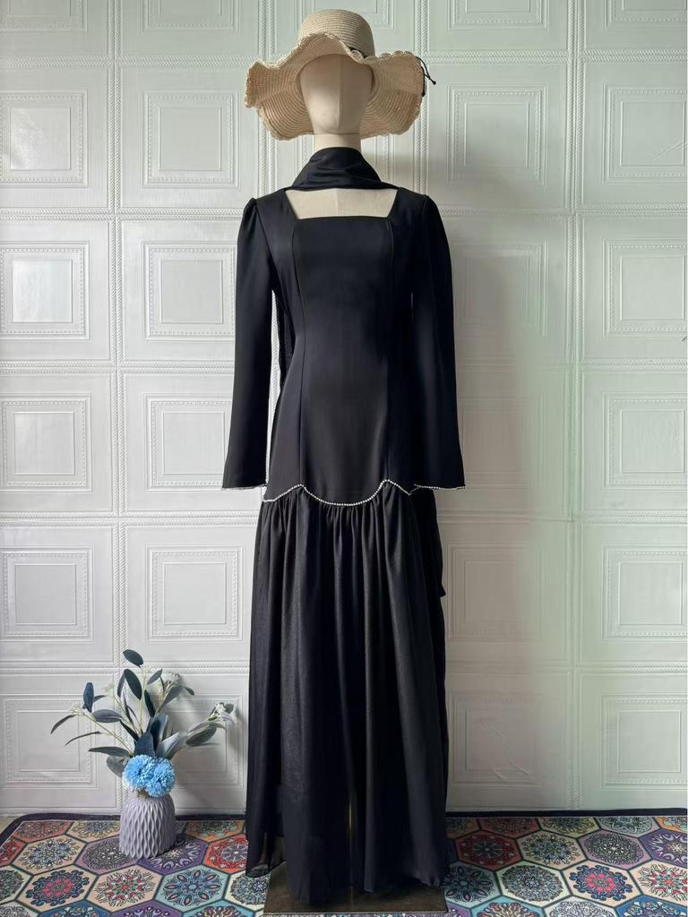 2025 Elegant Retro European Court Style Long Sleeve Dress