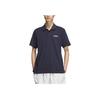 Adidas Logo Solid Color Casual Short Sleeve Polo Shirt Men Tops Legend-Ink-Blue JI9053