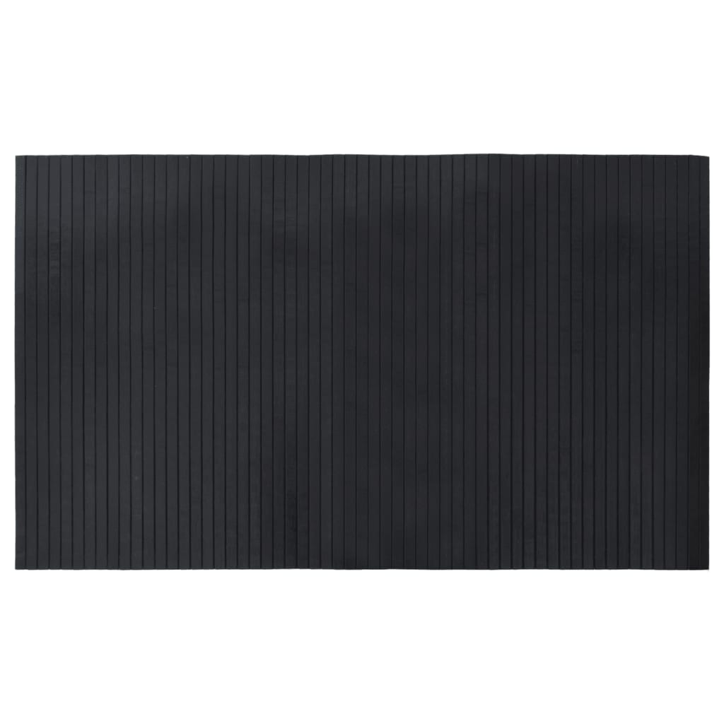 Rectangular Rug Black 60 x 100 cm Bamboo
