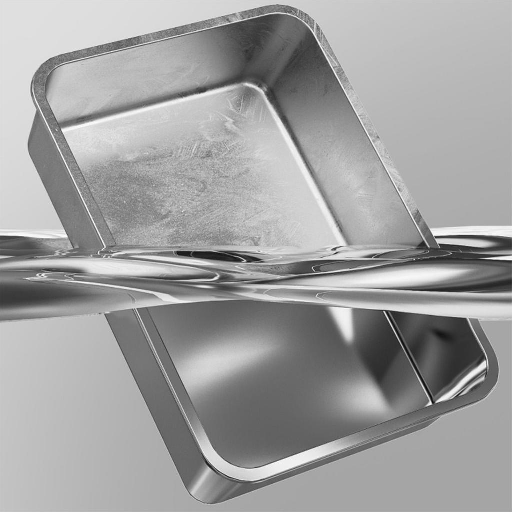 Stainless Steel Cat Litter Box Pet Supplies with High Sides Metal Pan S