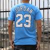 Jordan Fly City T Shirts Men's Blue Crew Neck Moderate Straight Fit 862840-412