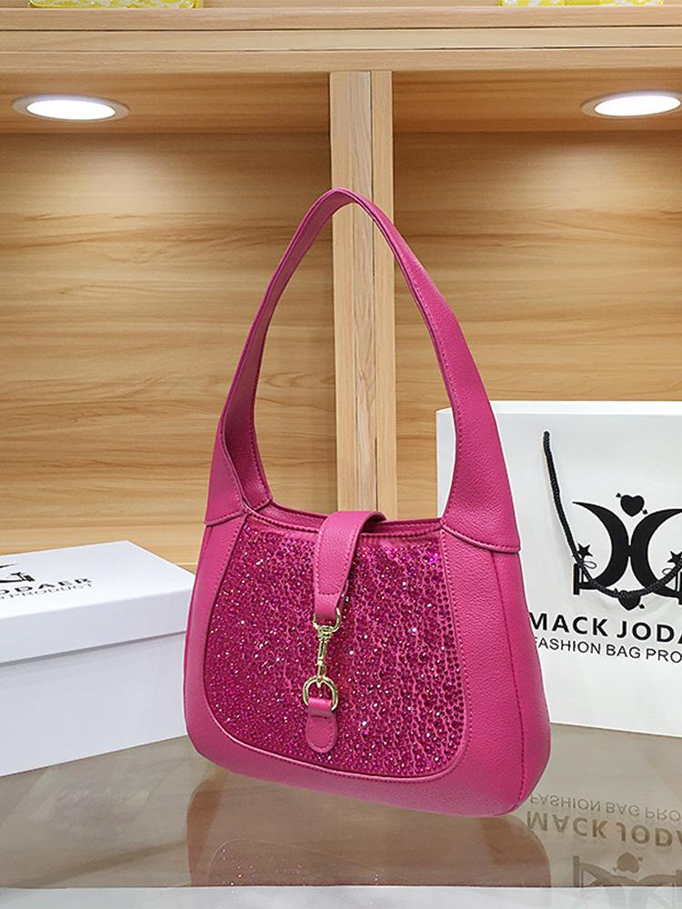 Kadınlar İçin Üst Düzey Taşlı Fransız Baget Omuz Çantası - 2025 Yeni Moda İş Gidip Gelme Tarzı