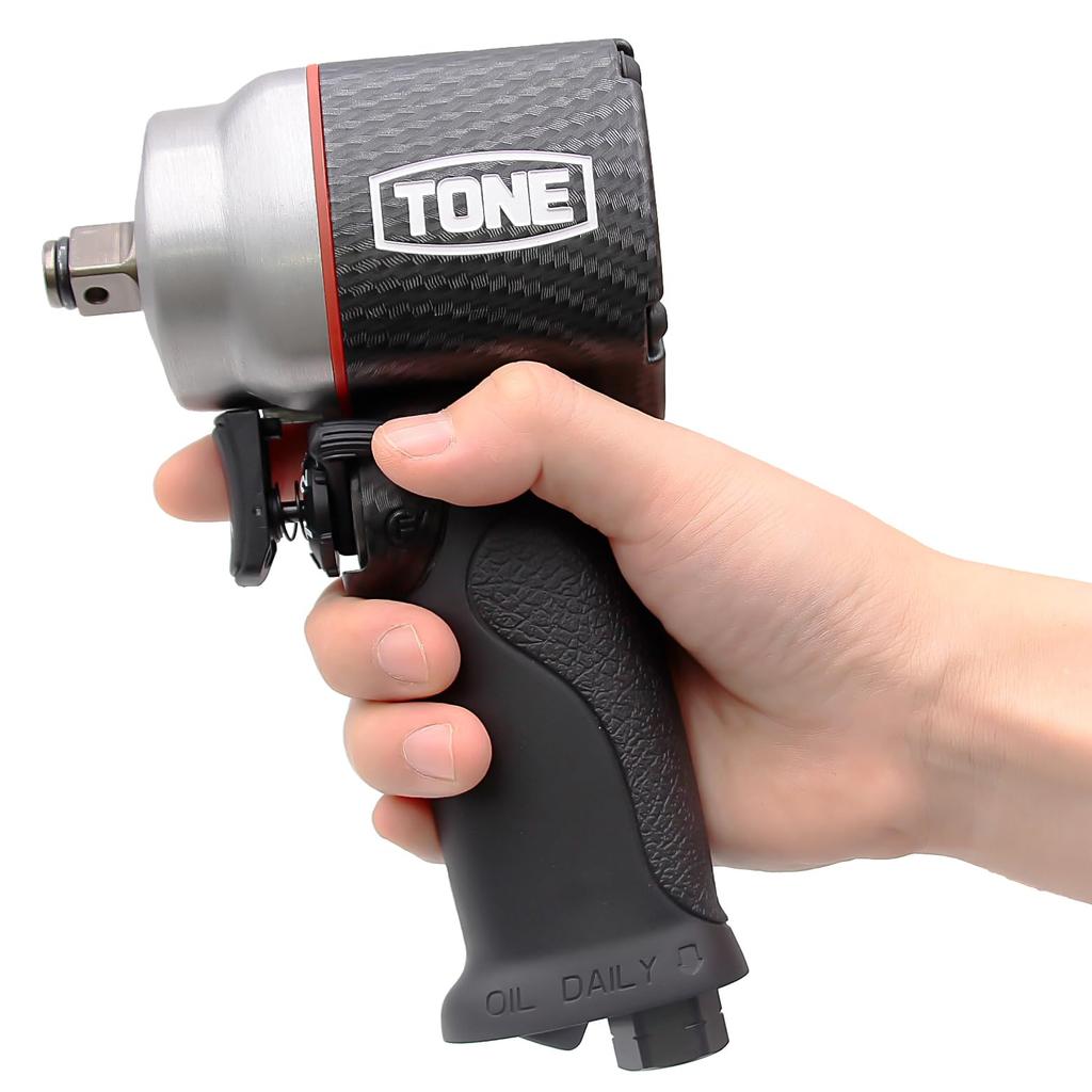 TONE Air Impact Wrench Black Carbon (Short Type, Handle) AI4201CB, 12.7mm (1/2") Drive, 610N·m Right-Hand, 700N·m Left-Hand