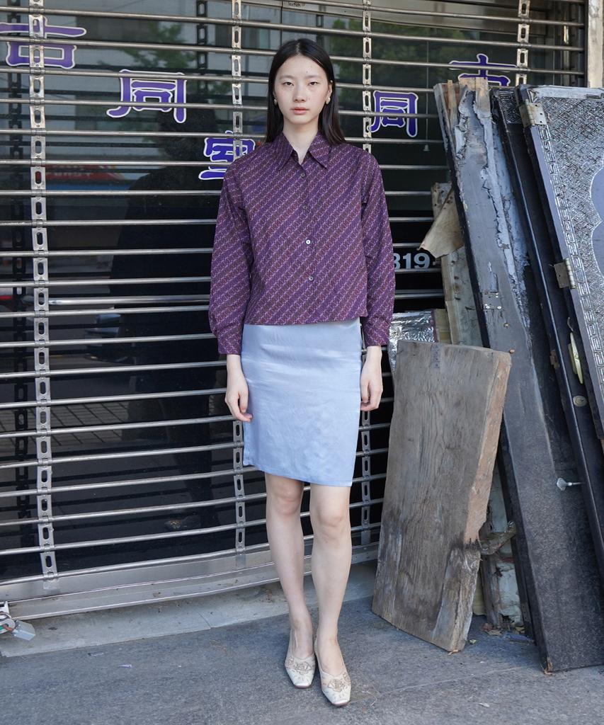 Nuanu Linha Skirt_Misty Blue