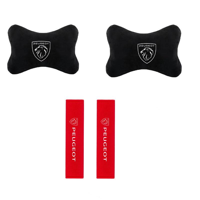 Car Headrest Pillow Seatbelt Shoulder Pad For 4iuy 206 207 208 301 307 308 406 407 408 508 2008 3008 5008 Auto Accessories iuy4