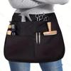 Professional Barbers Hairdresser Tools Storage Apron 56*40cm Hair Stylist Half Apron With Adjustable 5 Pockets Belt Waterproof