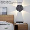 Wall Sconce Wall Sconce LED Simple Round Aluminum Outdoor Waterproof Black Wall Light 5W 5LED Five Sides Lighting AC85‑265V