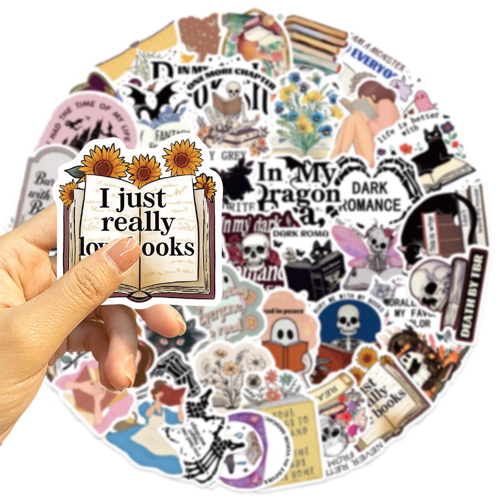 50 sztuk Pakiet Naklejek Książkowych Kolorowanka Angielski Czaszka Duch Wzór Bagaż Notatnik Gitara Dekoracja Naklejki Graffiti