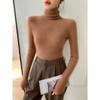 Women's Slim-Fit High-Neck Cashmere Sweater, Solid Color Knit for Layering, 2025 Autumn/Winter Arrival, Flattering Tight-Fit Design.