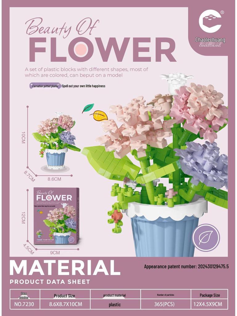 Chao Le Chuang Immortal Flower Building Blocks: Educational Toy & Decorative Bouquet Gift