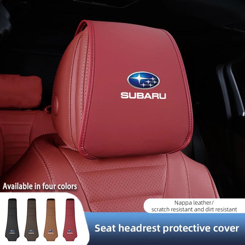 2Pcs Car Seat Headrest Cover Elastic Protective Dust Storage Cover sticker For Subaru Legacy Levorg Forester Outback Crosstrek X111