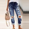 Women's Jeans Slim Hole Stretch Women's Jeans Trousers Women Pants