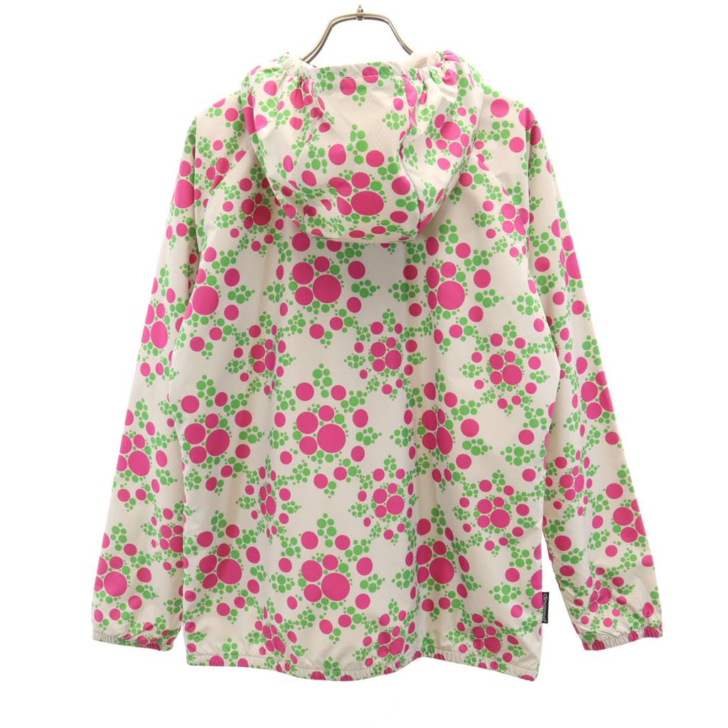 Adidas Random Dot Pattern Windbreaker OT Beige Jacket Mesh Lining Women Used