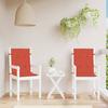Low Backrest Cushions 2 Pcs. Melange Red 100x50x4 cm Fabric