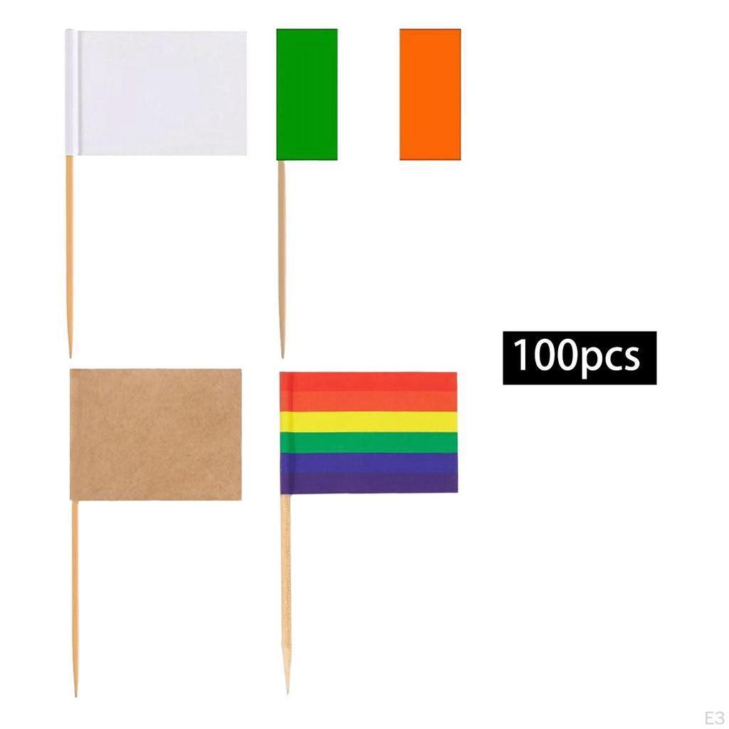 Creative Cupcake Topper Flag Food Cake Decorative Cheese Markers Party Supplies Flag, for