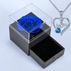 Luxury Preserved Flower Gift Box With Purple Rose & "Mom I Love You" Heart Pendant Necklace - Elegant Mother'S Day Anniversary