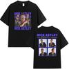Rick Astley The Reflection Tour 2026 Camisetas Gráficas Unisexs Camiseta de Algodón Vintage Oversize Ropa de Verano de Alta Calidad Camiseta