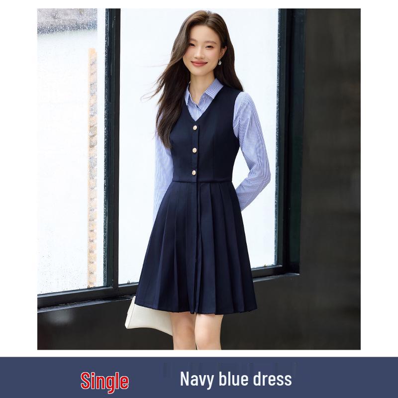 Ensemble d'uniforme gilet et jupe plissée de style britannique pour le chœur de maternelle printemps/été.