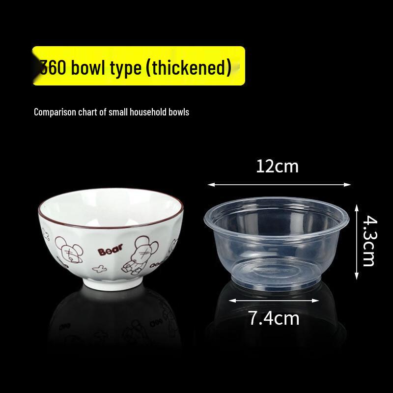 ZISIZ Disposable Plastic Bowls with Lids