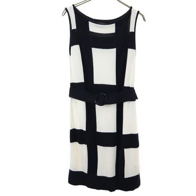 UNTITLED Check No Sleeve Knee-length Dress 2 White System Knit Women Used