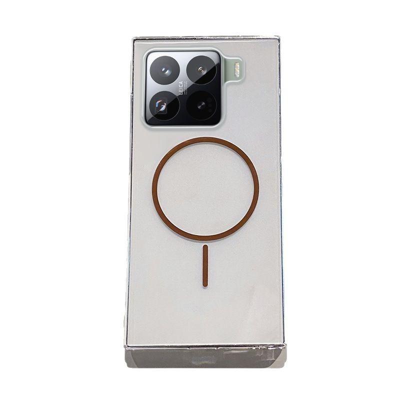 Suitable for Xiaomi 15PRO Mobile Phone Case Transparent Fine Ring Magnetic Absorption PC Anti-fall Xiaomi 15 Hard Shell Protective Case
