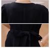 Women's Black Wide-Leg Jumpsuit: Slimming, Single-Breasted, Short Sleeve, Summer Fashion