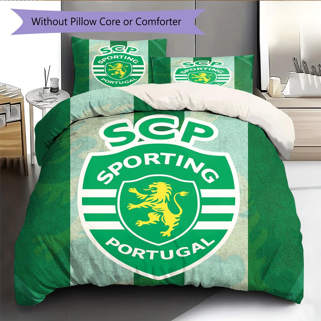 sporting fc Pattern Bedding Home Decoration Birthday Gift (1 * duvet cover + 2 * pillowcase, without core)