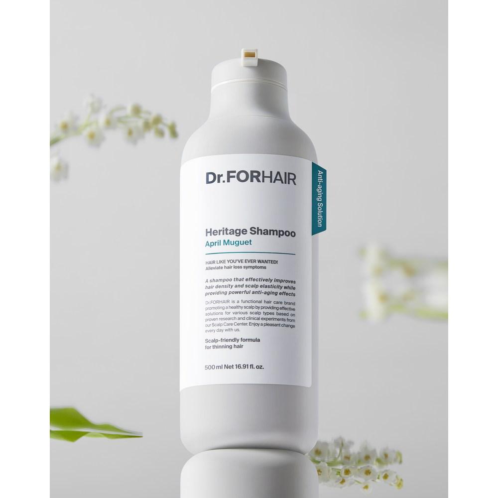 Dr. Shampoing anti-âge Heritage pour cheveux et cuir chevelu, parfum Avril Muguet, 500 ml, 1 unité