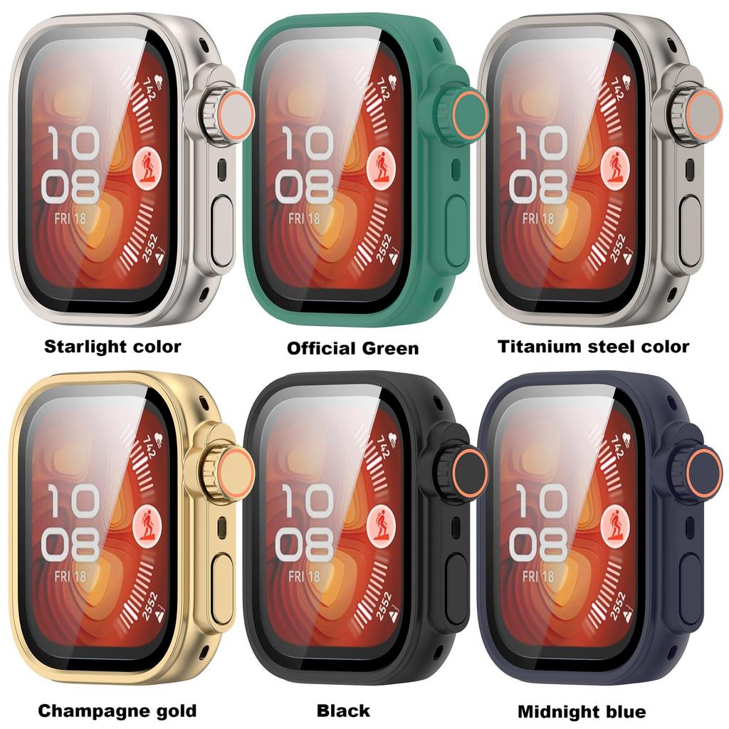 Instantly transform into uItra2 shell For Huawei watch Fit 4/4pro Tempered glass Screen protector Bumper For Huawei Fit4 4pro 3