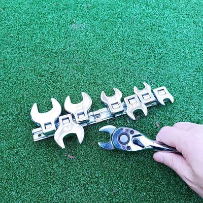 3/8 Inch Crowfoot Wrench Set Metric Crows Foot Opening 10-22mm Professional Portable Repair