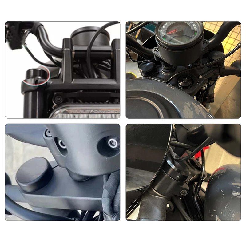 Front Fork Cover Caps 1 Pair Black Aluminum For Sportster S 1250 RH1250 S -
