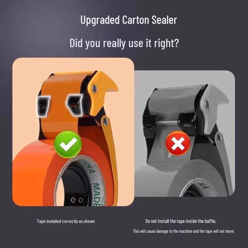 Transparent Metal Tape Dispenser - Adhesive Sealing Machine