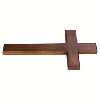 1pc Beech Wood Cross Ornament Solid Wood Ornament Home Natural Office Decoration Cross Ornament Wooden Cross