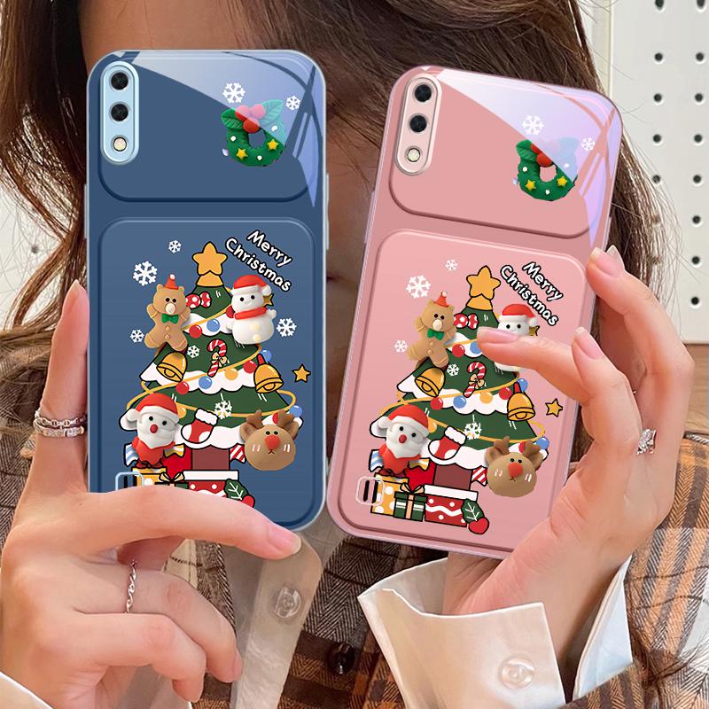 Cartoon Christmas tree For Samsung M02 12 Note 8 9 10 20 A 01 A02 A03 Core 04 05 06 10 12 13 14 15 A16 glass Ultra phone case