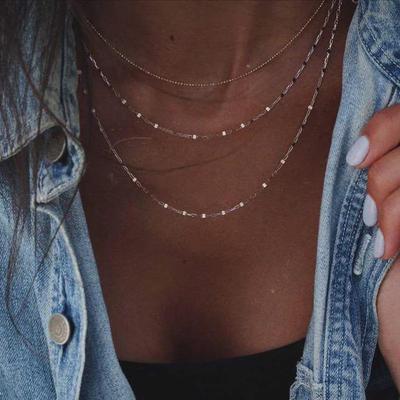 Moderní bohémský vícevrstvý choker náhrdelník pro ženy
