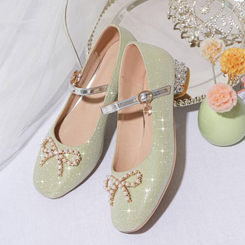 

Новые британские школьные туфли для девочек, со стразами, нескользящая мягкая подошва, с пряжкой, туфли принцессы для девочек, обувь для детей среднего и старшего возраста, детские одинарные туфли 39 (inner length 24.5cm)