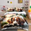 Dog Resting Near Water. Print Bedding Set 1 Duvet Cover 2 Pillowcases For Adult And Children Luxury Gift Full Size