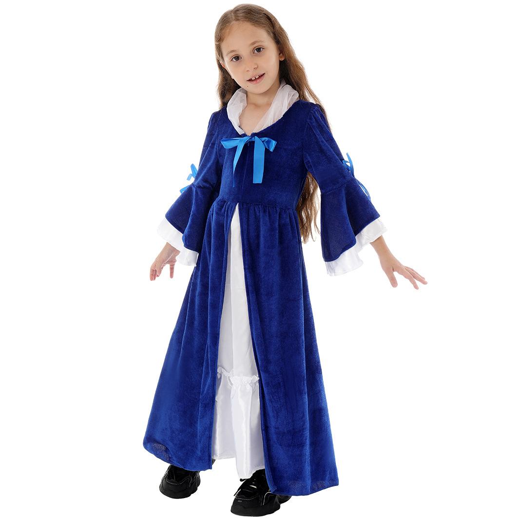 

Детское платье в средневековом ретро придворном стиле для Хэллоуина, карнавальной вечеринки, наряд для переодевания, костюм для ролевых игр XL