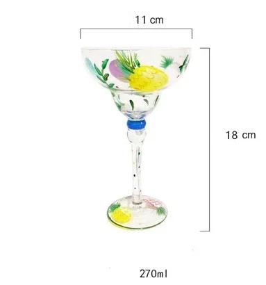 Handmade Colored Drawing Cocktail Cup Europe Goblet Cup Champagne Cup Wine Glasses Bar Party Home Drink Ware Wedding Gifts