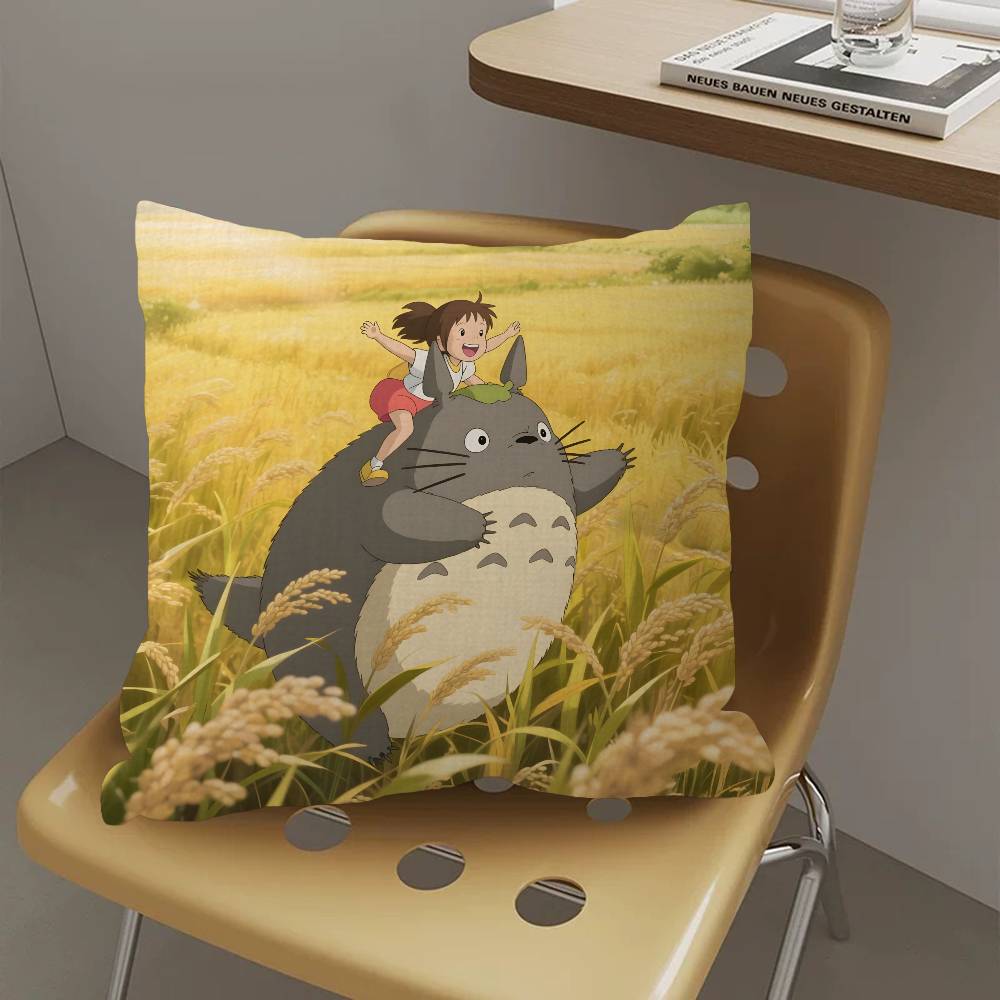 T-Totoros Art Cartoon Lucky Dragon pillow cover sofa cushion cover home room decoration children gift