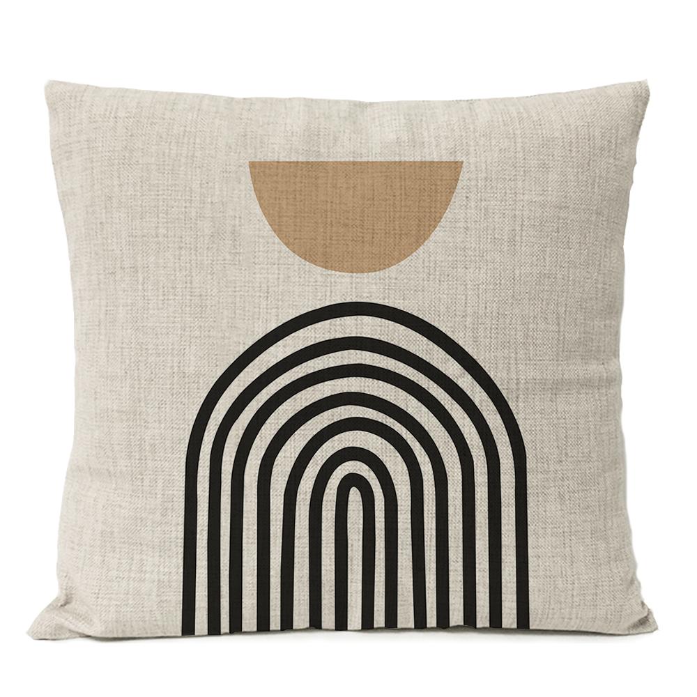 Nordic Home Decor Boho Geometric Pillow Cover Leaf Monstera Rainbow Sun Throw Pillow Case Art Simple Decorative Sofa Cushion