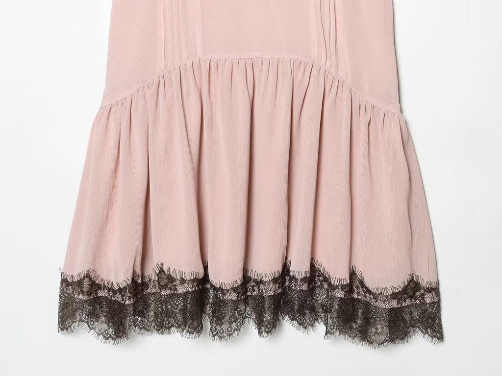 Vestido Camisola Patchwork de Encaje Primavera Europea 2026